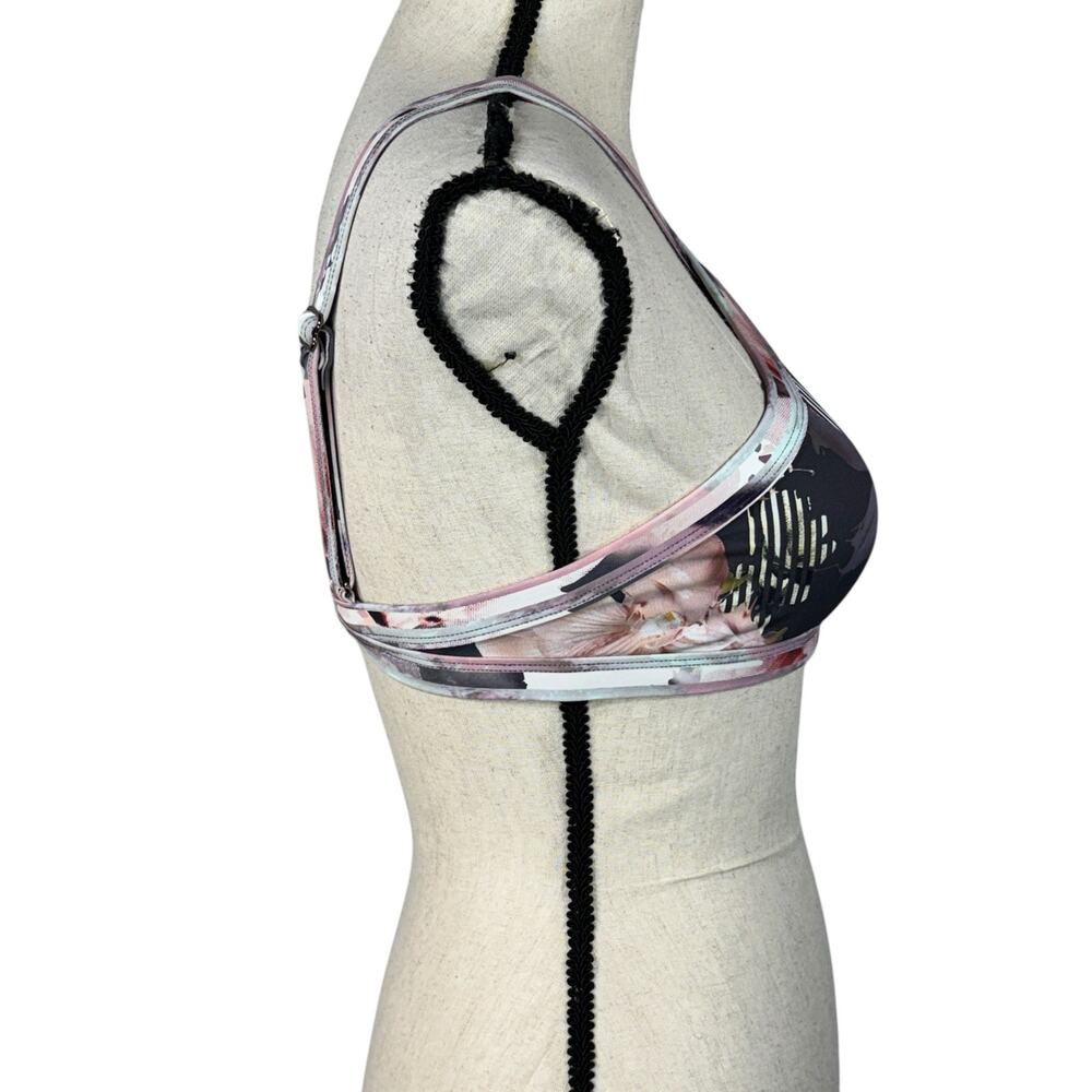 Calia Small High Neck Sports Bra Floral Botanical Garden Stretch Back Closure - Picture 3 of 10